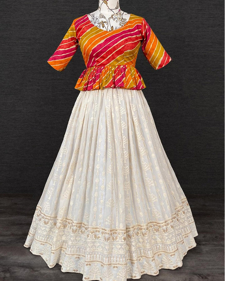 Rainbow Kediya Style Lehenga Choli