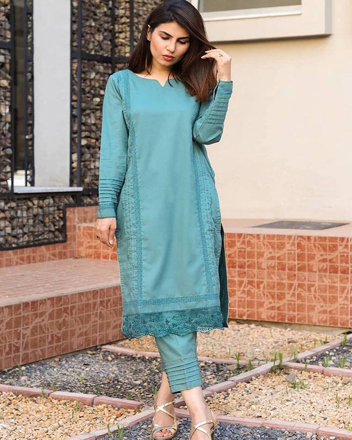 Soft Maska Cotton Silk Two Piece Pakistani Suit