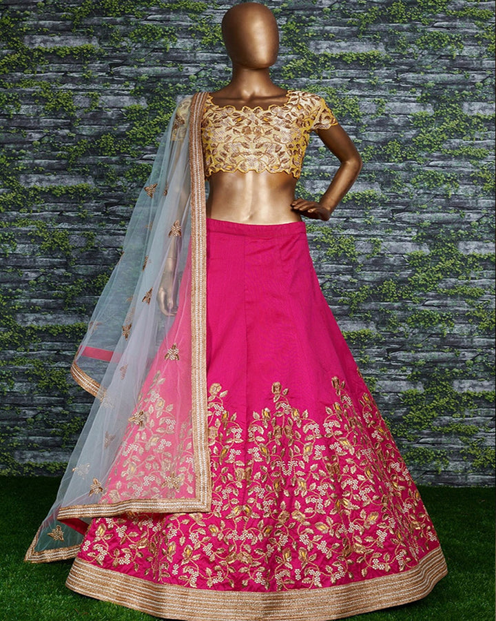 Pink Mulberry Silk Designer Lehenga Choli