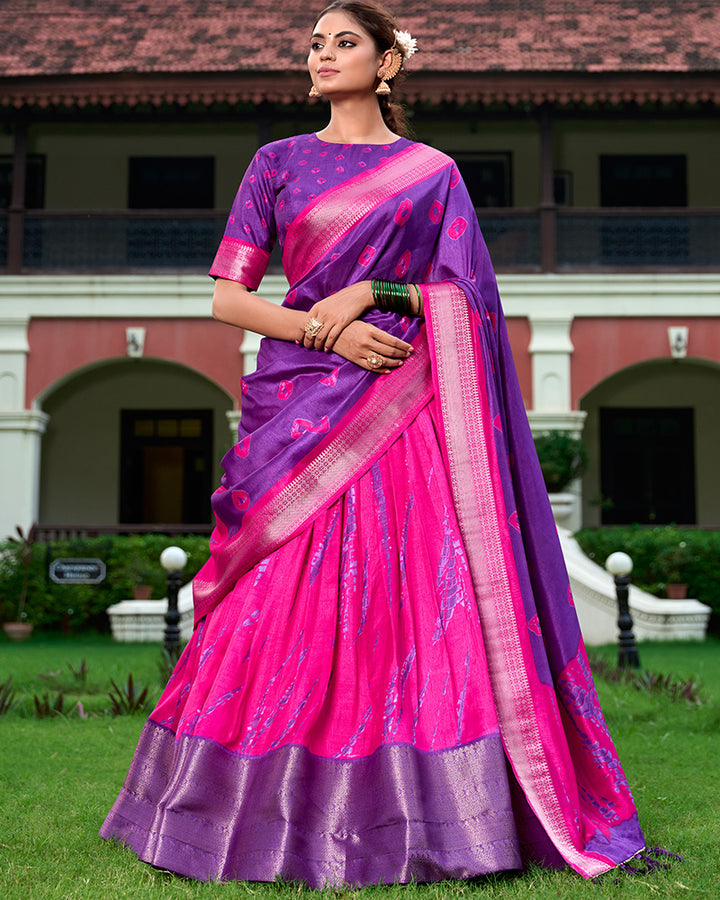 Designer Purple Color Dola Silk Lehenga Choli