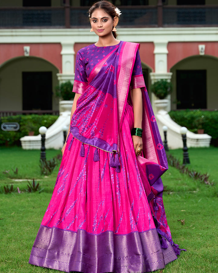 Designer Purple Color Dola Silk Lehenga Choli