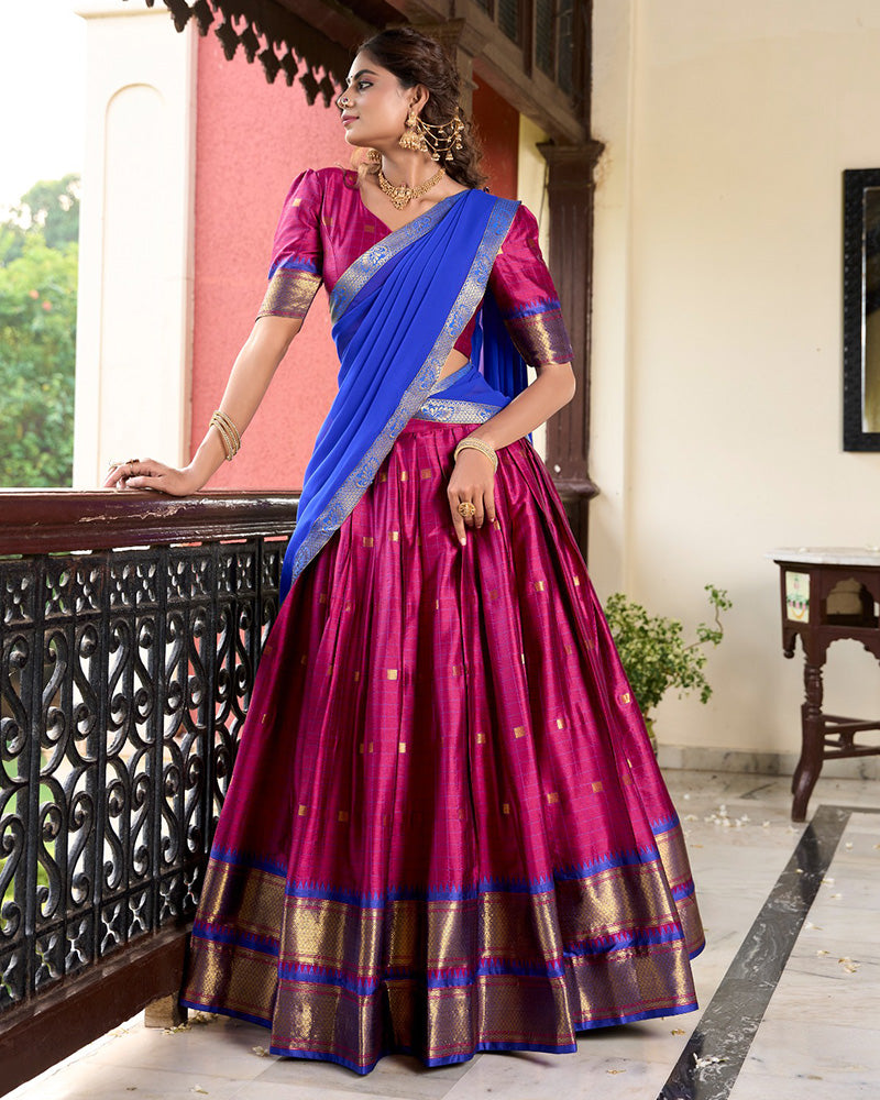 Designer Pink Color Cotton Silk Lehenga Choli