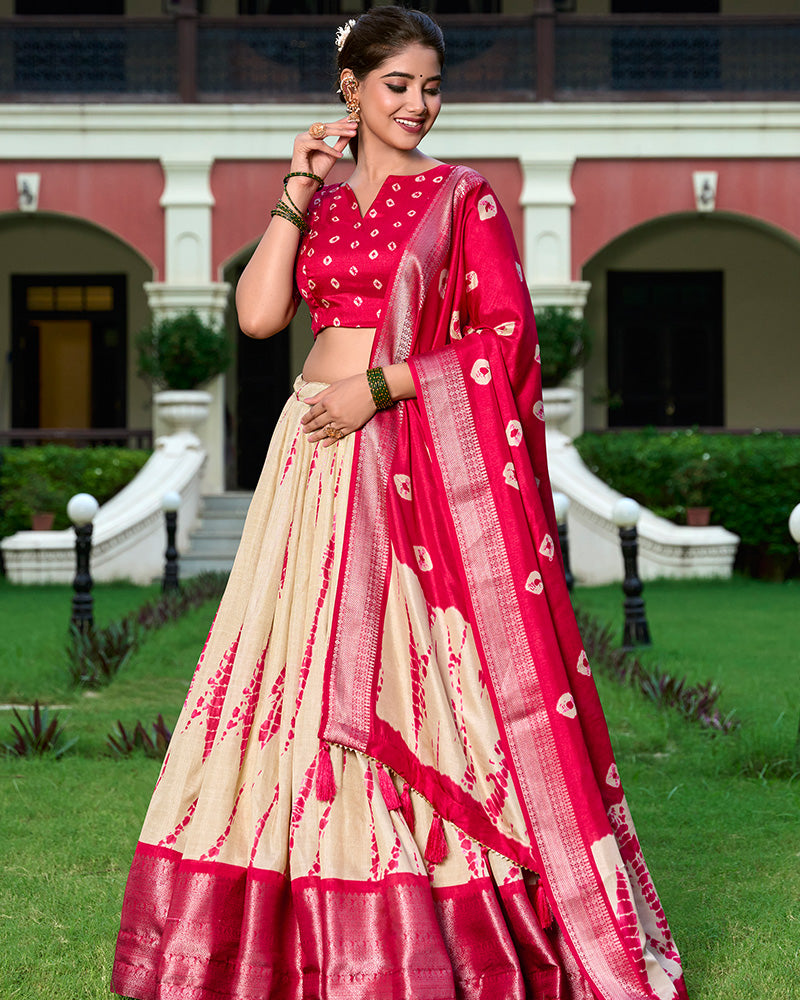 Designer Red Color Dola Silk Lehenga Choli