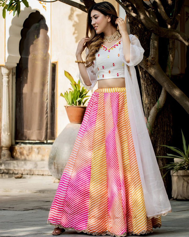 Multi Color Art Silk Digital Printed Lehenga Choli