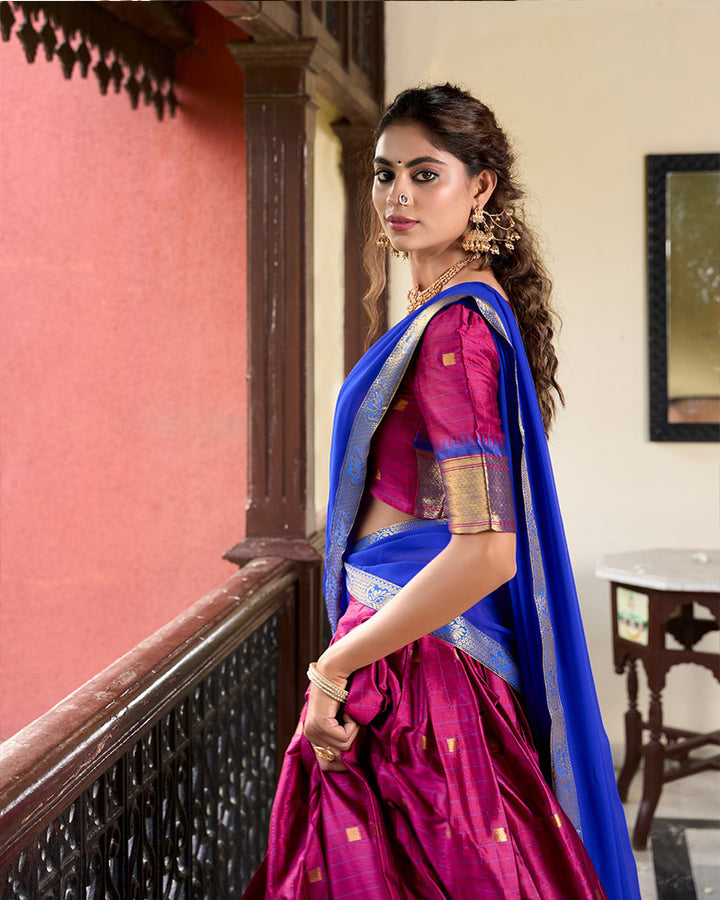 Designer Pink Color Cotton Silk Lehenga Choli