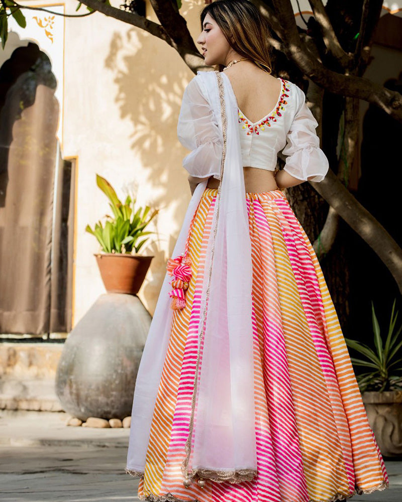 Multi Color Art Silk Digital Printed Lehenga Choli