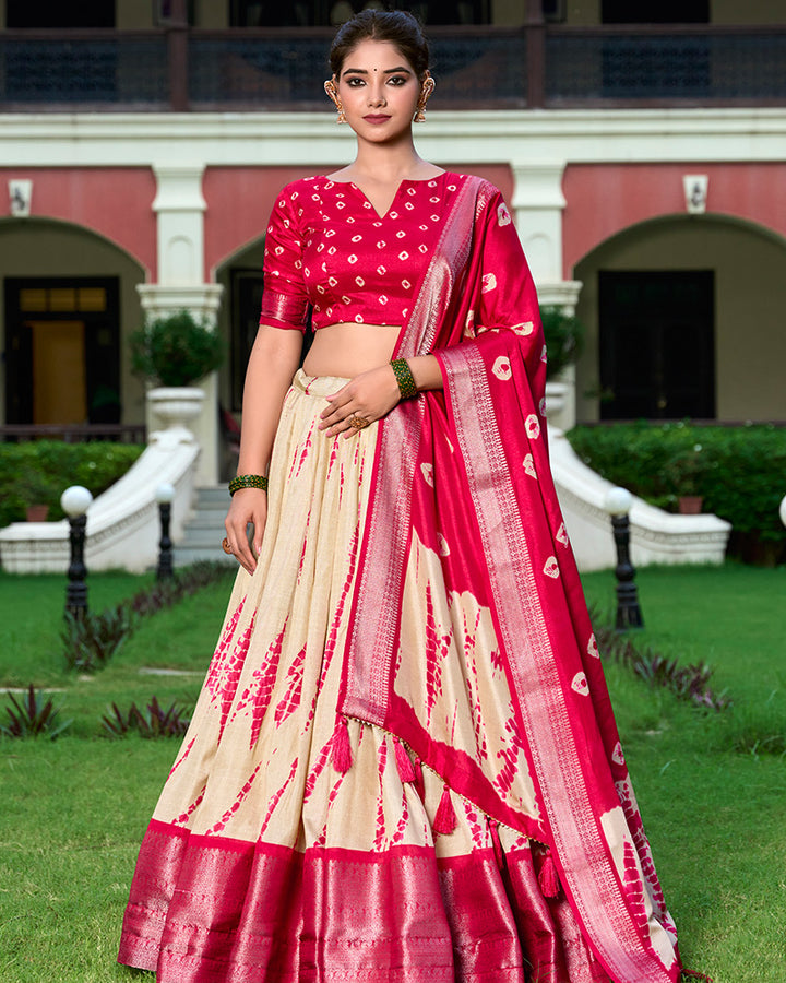 Designer Red Color Dola Silk Lehenga Choli