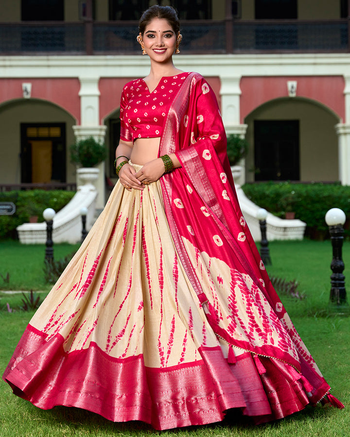 Designer Red Color Dola Silk Lehenga Choli