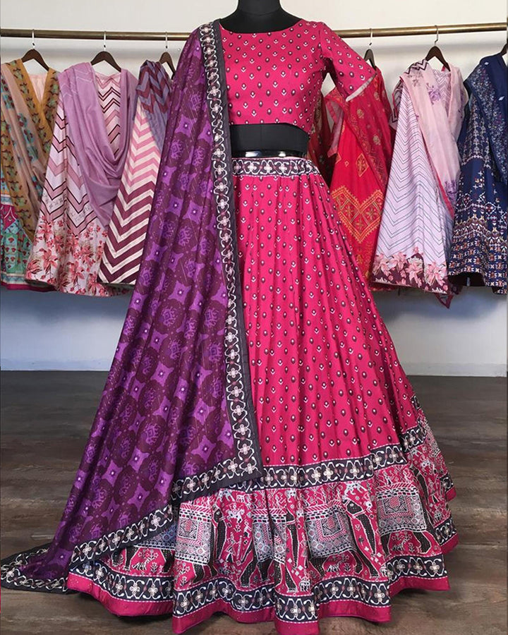 Pink Stunning And Classy Vaishali Silk Designer Lehenga Choli