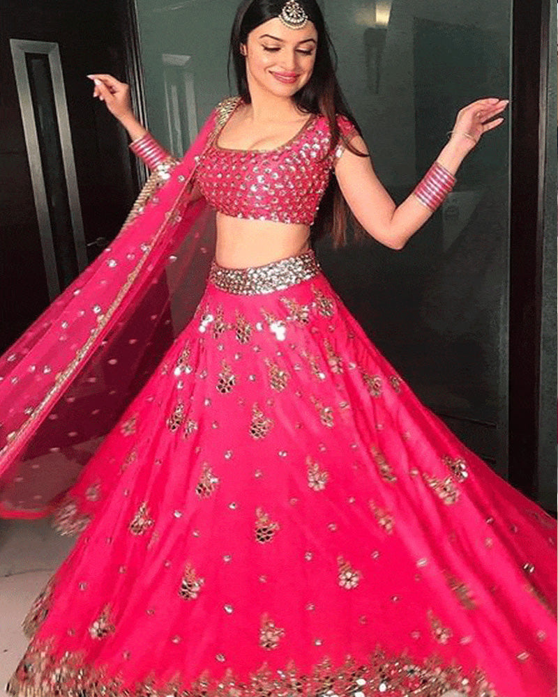 Divya Khosla Pink Lehenga Choli