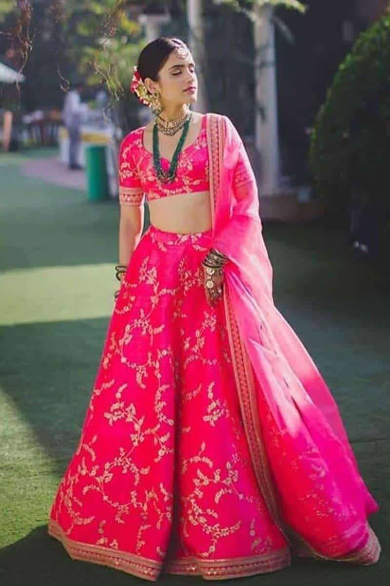 Pink Sabyasachi Bridal Lehenga Choli