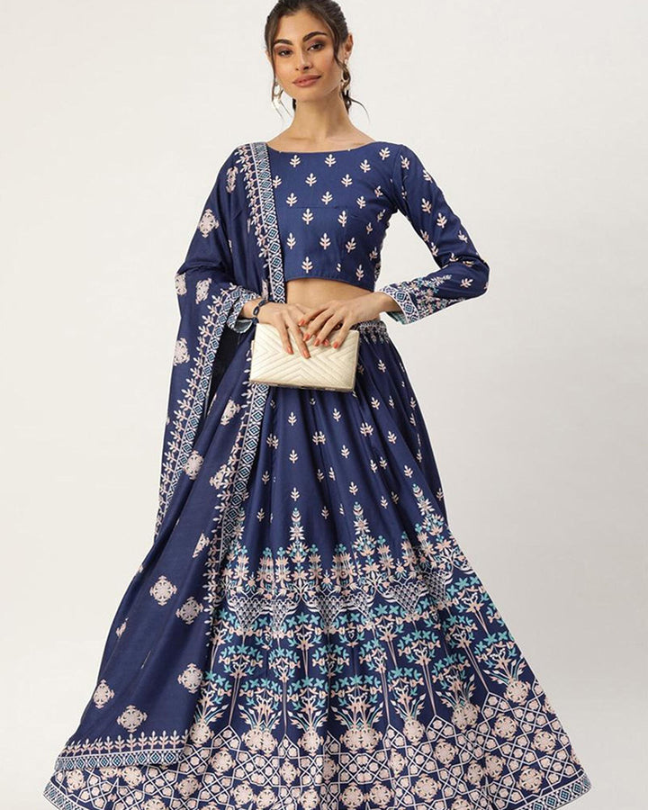 Blue Vaishali Silk Designer Lehenga Choli