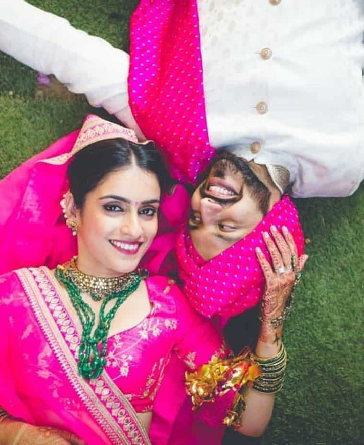 Pink Sabyasachi Bridal Lehenga Choli
