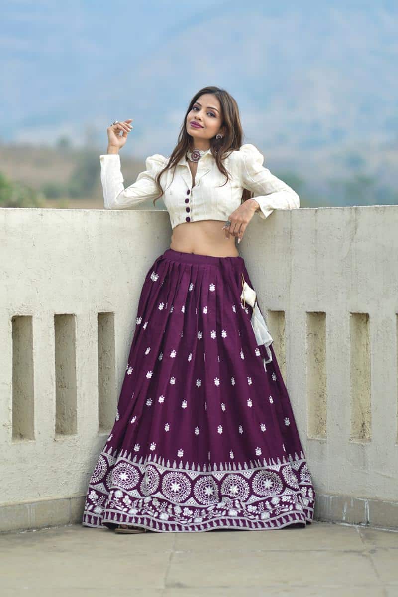 Designer Crop Top With Lehenga at Rs.2499/Piece in silchar offer by ZOE  FASHION
