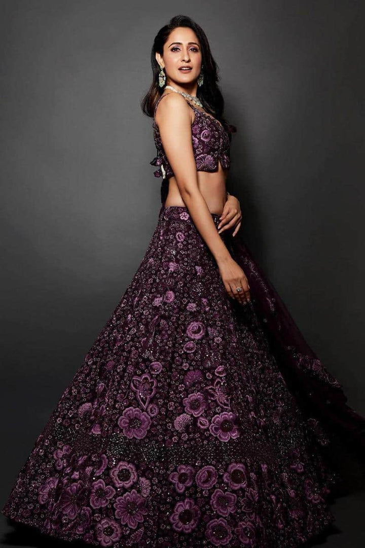 Heavy Purple Embroidery Work Lehenga Choli