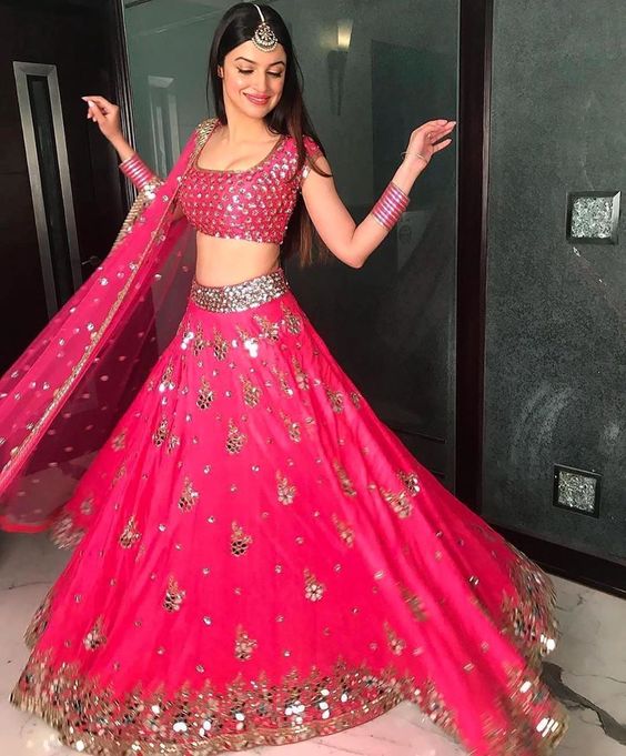 Divya Khosla Pink Lehenga Choli