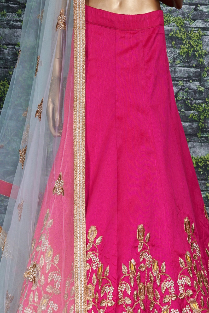 Pink Mulberry Silk Designer Lehenga Choli