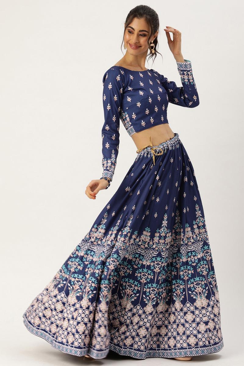Blue Vaishali Silk Designer Lehenga Choli