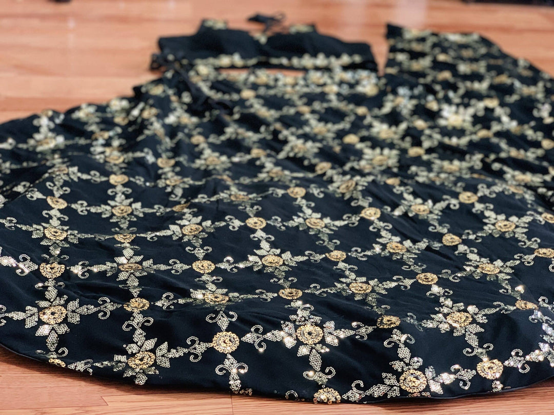 Black Sequence Designer Lehenga Choli