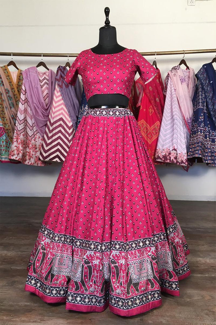 Pink Stunning And Classy Vaishali Silk Designer Lehenga Choli