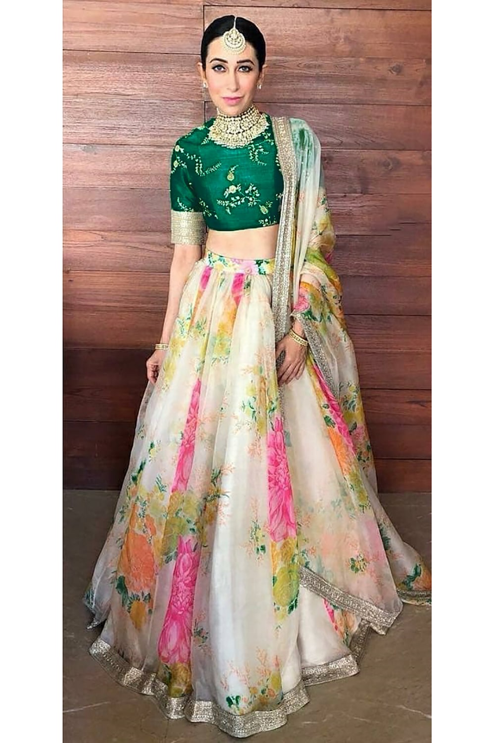 Cream Soft Organza Beautiful Lehenga Choli